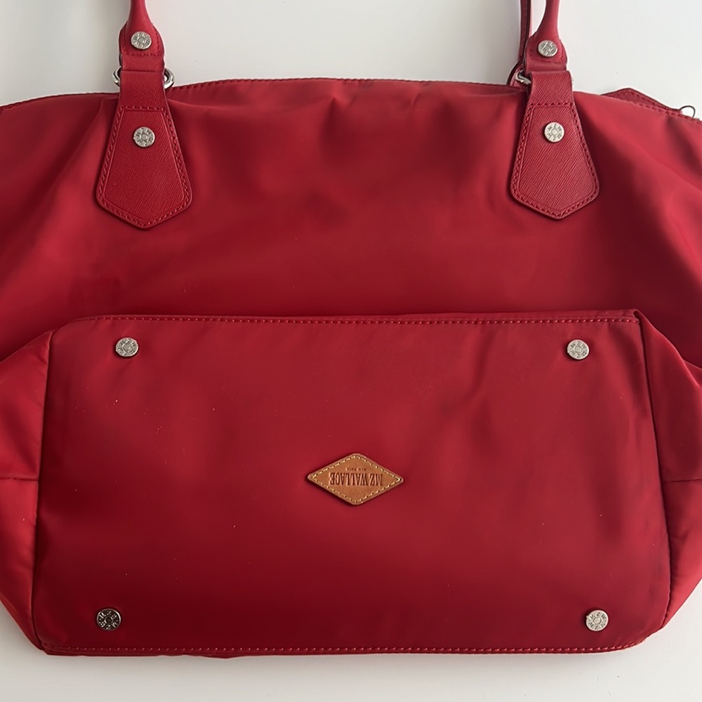 MZ Wallace Chelsea Red Tote With Pouch And Crossbody Strap - Picture 5 of 16
